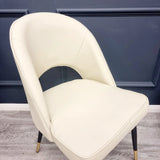 Astra Velvet Dining Chair Beige/Black/Rust/Champagne