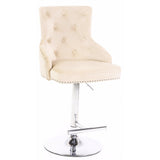 Majestic Lion Knocker Bar Stool- Mink