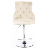 Majestic Lion Knocker Bar Stool- Mink