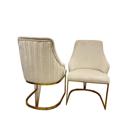 Chelmsford Velvet Dining Chair-Chrome Legs