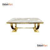 Arianna 180CM Gold Marble Dining Table With Gold Lion Knocker Dining Chairs