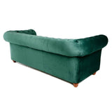 Chesterfield Sofa Set Green/Black/Grey Velvet Fabric