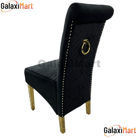 Lucy Luxurious Velvet Dining Chair Collection with Gold Legs