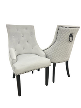 Bentley Black Leg Dining Chair- Velvet