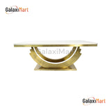 2m Gold & Cream Marble Dining Table With Set of Cream/Black Gold Loin Knocker Dining Chairs