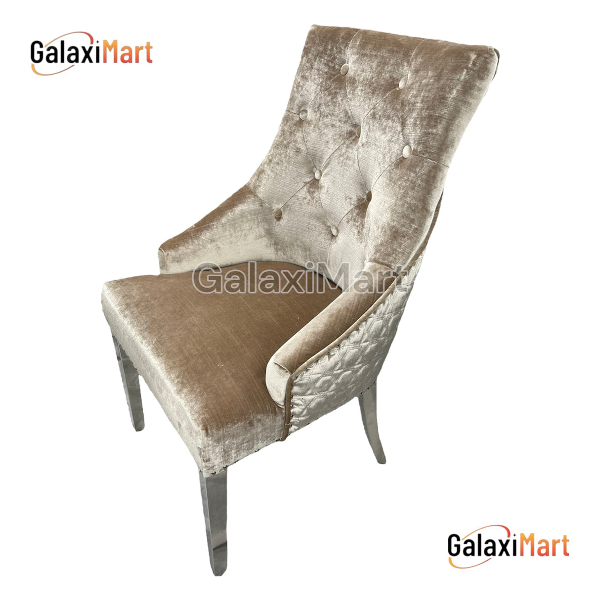 Ariana 150cm/ 180cm/200cm Brown Marble Dining Table and Beige Velvet Dining Chairs