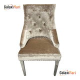 Ariana 150cm/ 180cm/200cm Brown Marble Dining Table and Beige Velvet Dining Chairs