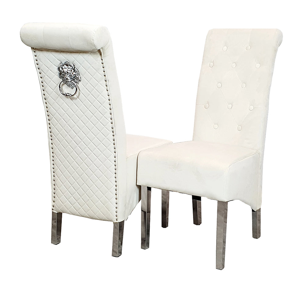 Cream knocker best sale back chairs