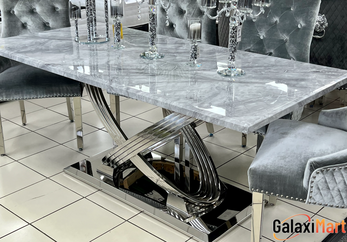 Marble table knocker chairs hot sale