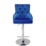 Majestic Lion Knocker Bar Stool -Blue