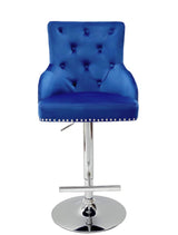 Majestic Lion Knocker Bar Stool -Blue