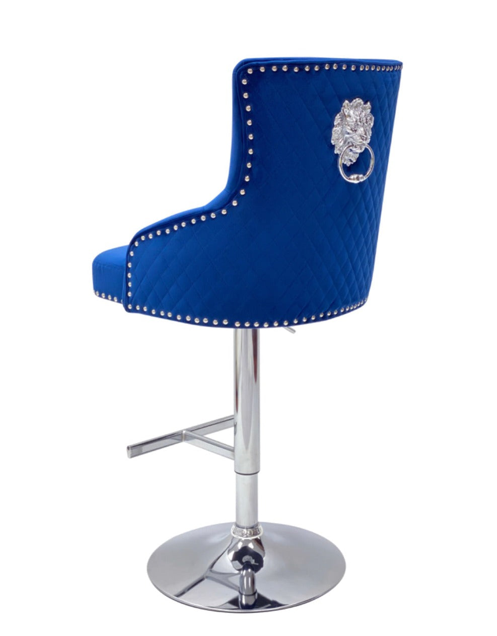 Majestic Lion Knocker Bar Stool -Blue