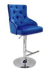 Majestic Lion Knocker Bar Stool -Blue