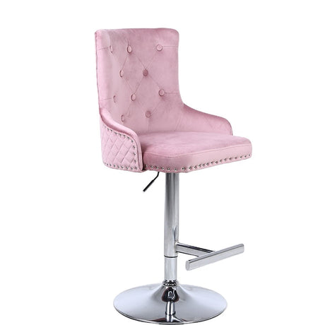 Majestic Lion Knocker Bar Stool- Pink