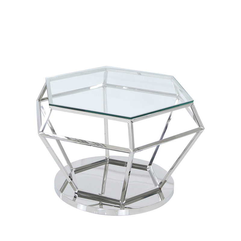 Hexagon Stainless Steel Coffee Table