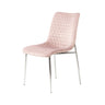 2 Zula Pink Dining Chair With Chrome Legs