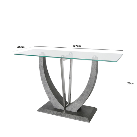 Leo Grey Console Table