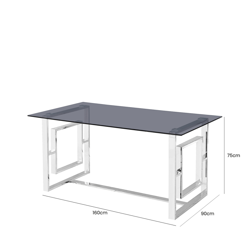 Apex 160cm Smoked Dining Table