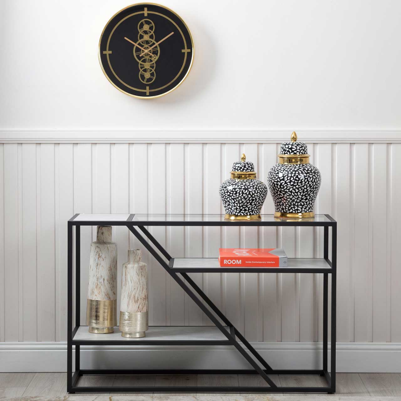 Ibarra Black and Grey Console Table