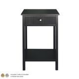 Lindon Black Wood One Drawer End Table