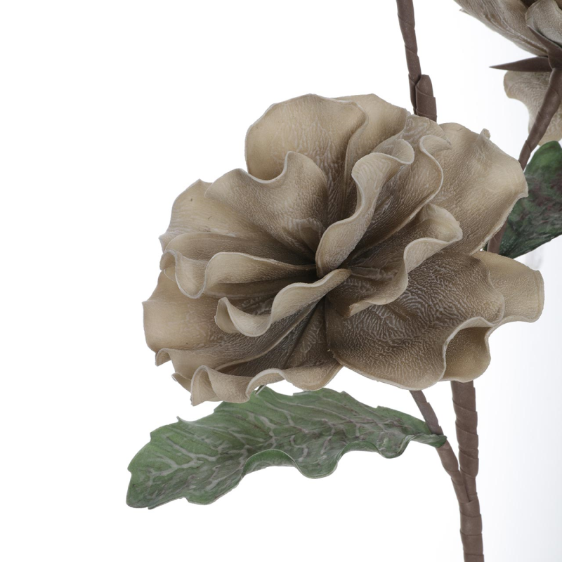 100cm Cream Foam Triple Stem Flower