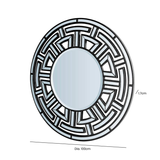 Apollo Black Round Wall Mirror