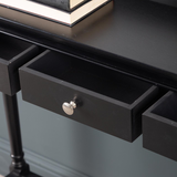 Delta Black 3 Drawer Console Table