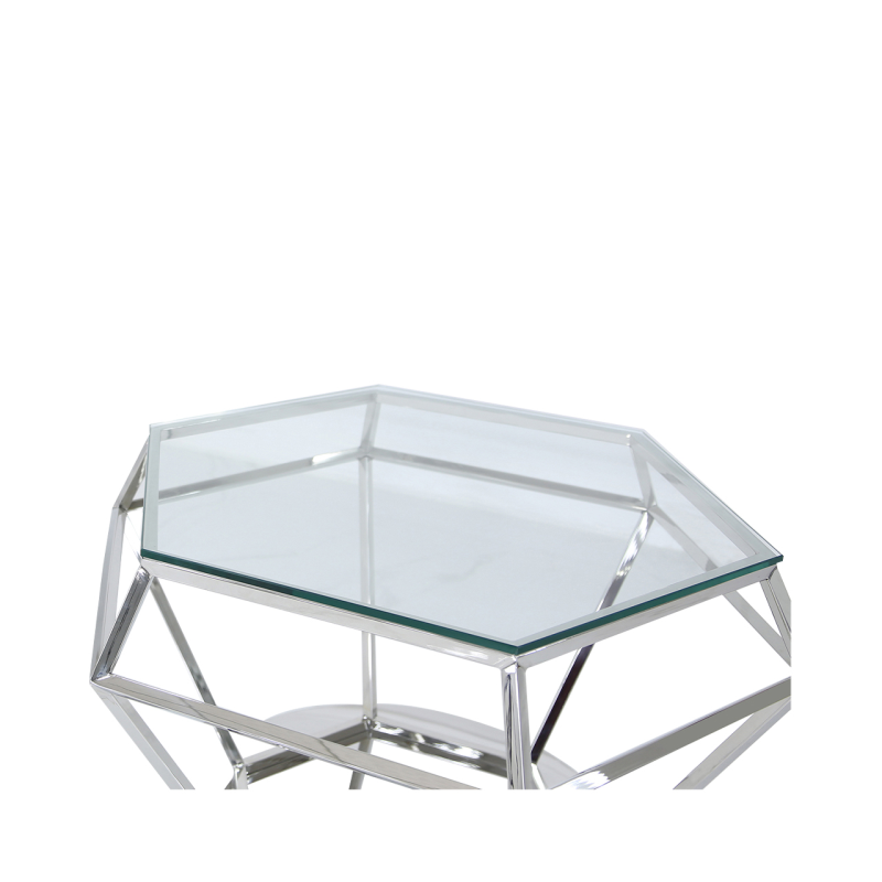 Hexagon Stainless Steel Coffee Table