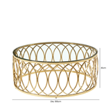 Willow Gold Metal and Glass Coffee Table