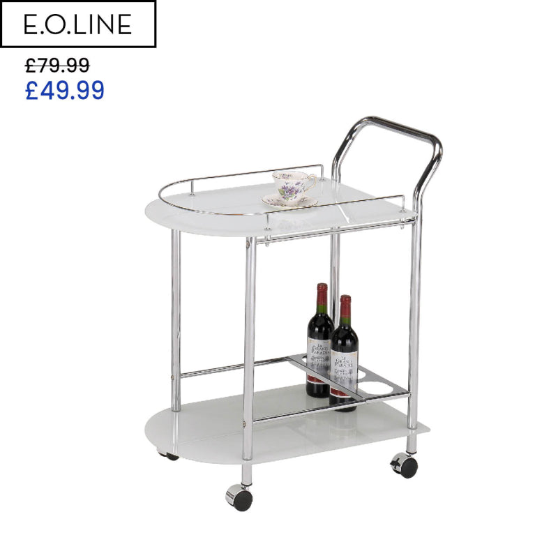 Bavaro Chrome Metal Drinks Trolley