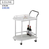 Bavaro Chrome Metal Drinks Trolley