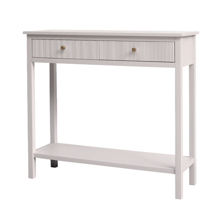 Lindon Summer Grey Wood 2 Drawer Console Table