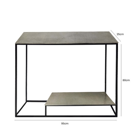 Suhani Black And Nickel Console Table