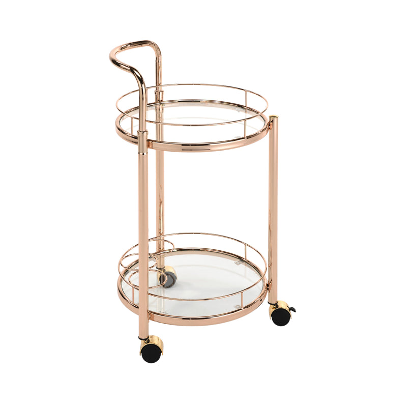 Harry Gold Metal & Clear Glass Drinks Trolley MF248-00-GDCL