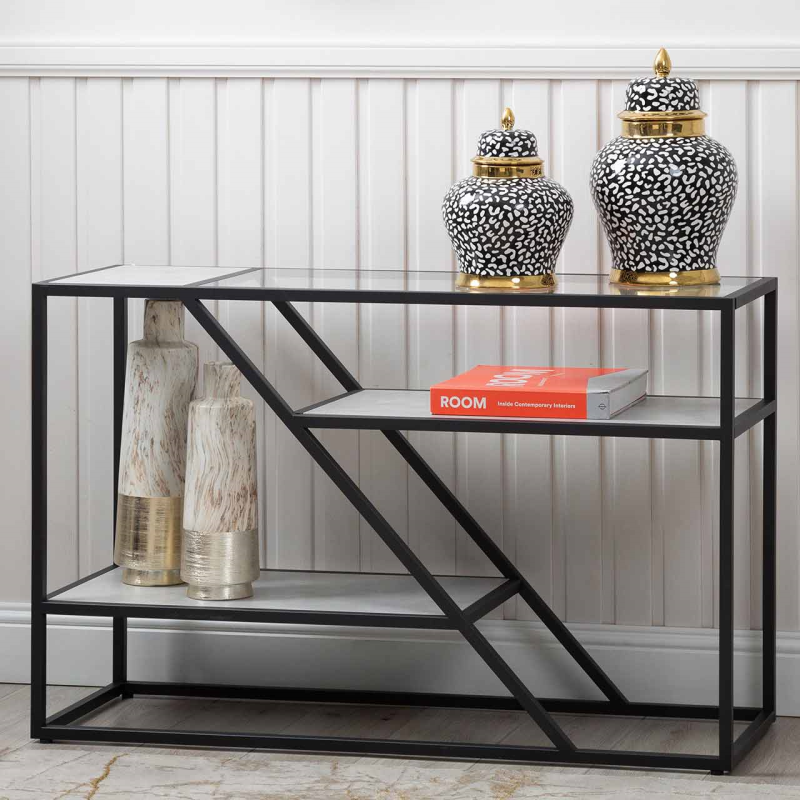 Ibarra Black and Grey Console Table