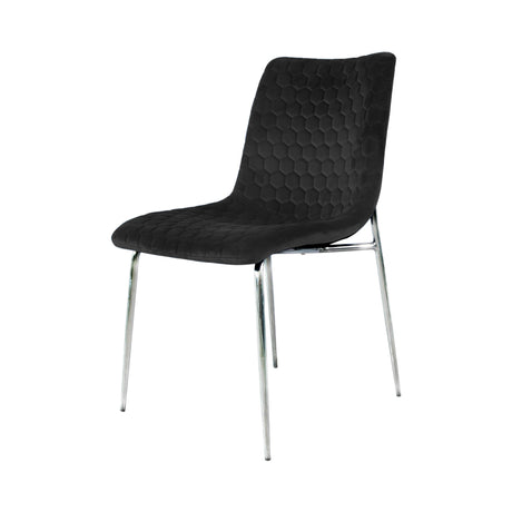 2 Zula Grey Dining Chair With Chrome Legs