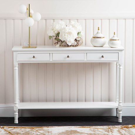 Delta White Large Console Table