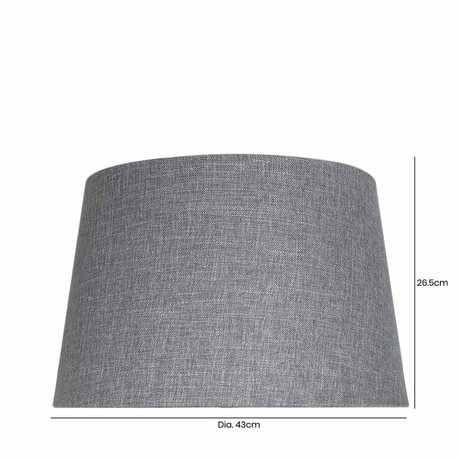 Grey Linen 17 inch Empire Shade (Dual Fitting)