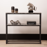 Alora Black Metal 2 Tier Console Table